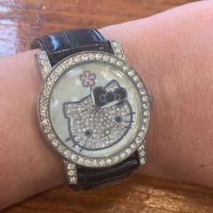 Hello Kitty Rhinestone Stainless Steel Watch